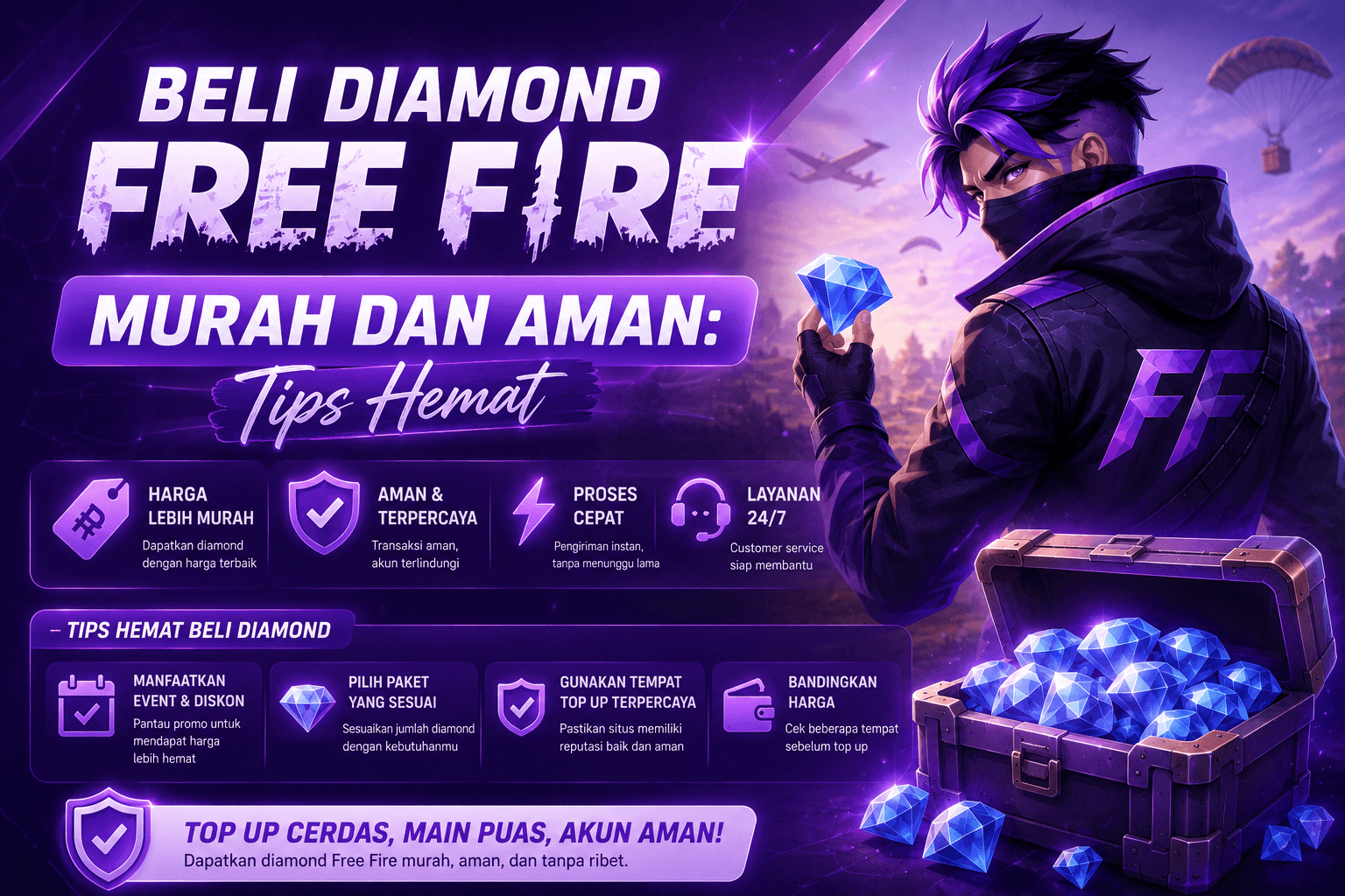 Beli Diamond Free Fire Murah dan Aman: Tips Hemat