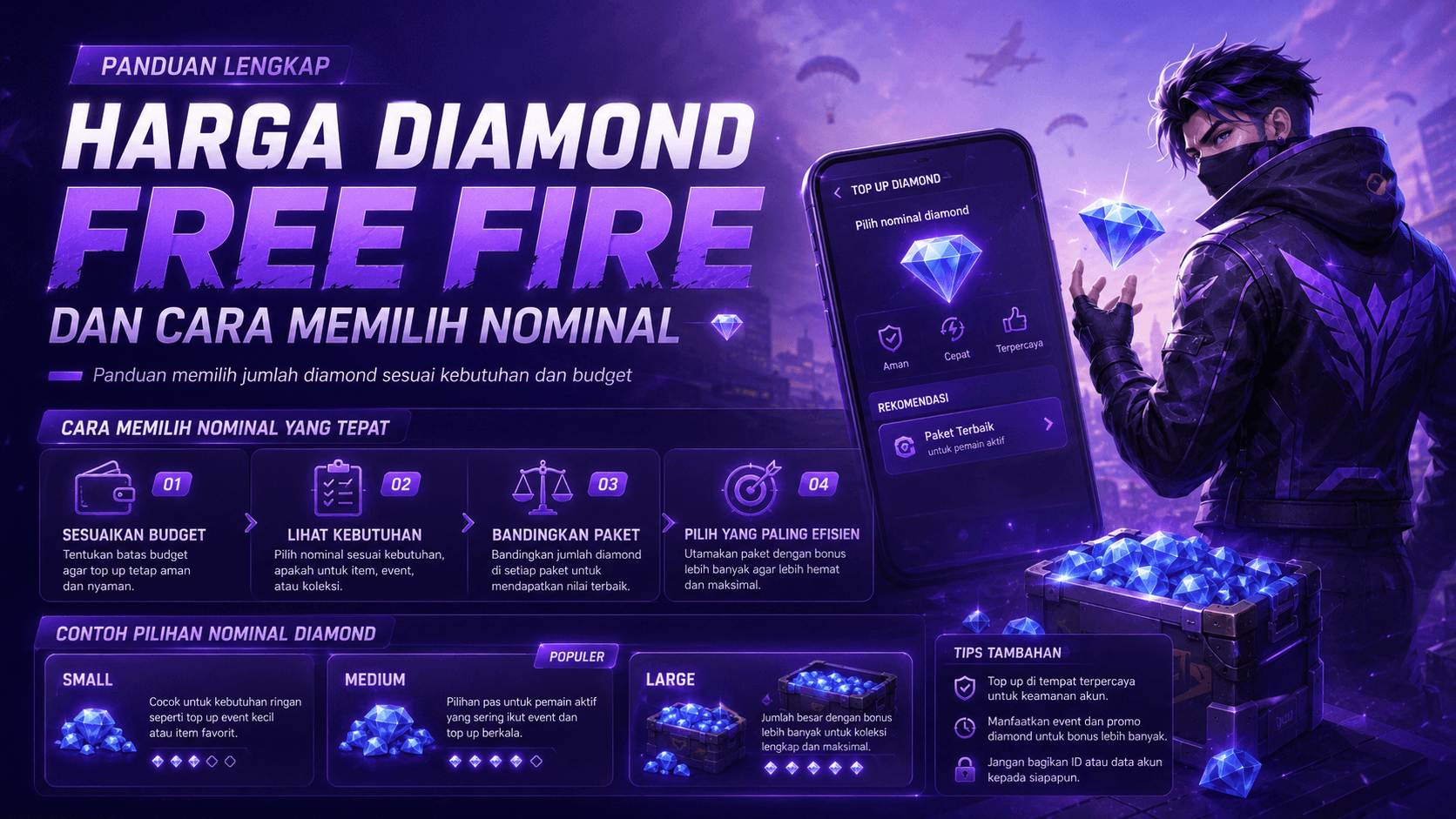 Harga Diamond Free Fire dan Cara Memilih Nominal